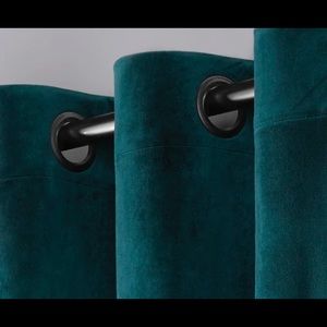 54W x 96L Velvet Teal Blackout Curtains